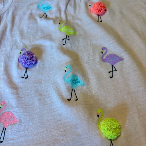 Carter's Pink Flamingo Kids T-Shirt - Picture 3 of 4